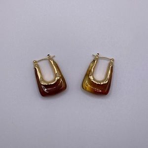 Acrylic and Gold Plated Earring